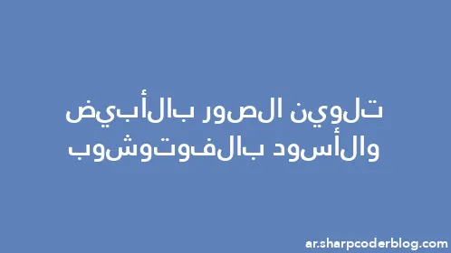 تلوين الصور بالأبيض والأسود بالفوتوشوب - Thumbnail