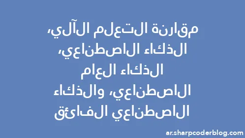 مقارنة التعلم الآلي، الذكاء الاصطناعي، الذكاء العام الاصطناعي، والذكاء الاصطناعي الفائق - Thumbnail